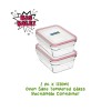 SPECIAL OFFER - 2PC Oven Safe Tempered Glass 1730ml Rectangle Container