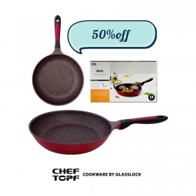 Glasslock Chef Topf Broil Non Stick Frying Pan Granoble Stone Coated 28cm