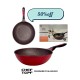 Glasslock Chef Topf Broil Non Stick Deep Frying Pan Wok Granoble Stone Coated 28cm