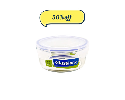 Glasslock Classic Tempered Glass 920ml Round Container