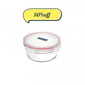 Glasslock Oven Safe Tempered Glass 450ml Round Container