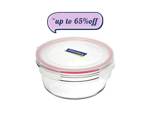 Glasslock Oven Safe Tempered Glass 1480ml Round Container