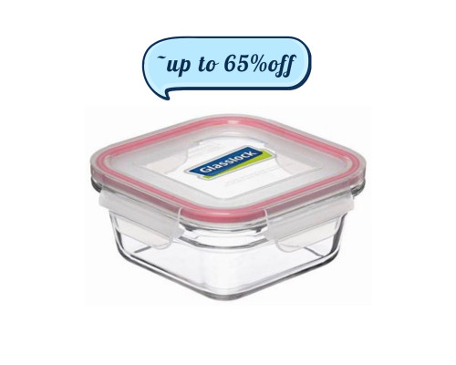 Glasslock Oven Safe Tempered Glass 1650ml Square Container