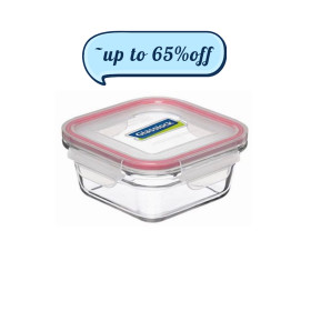 Glasslock Oven Safe Tempered Glass 900ml Square Container