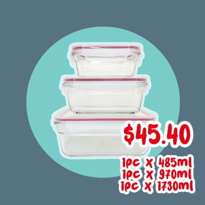 New Arrival-3P Rectangle Container SET