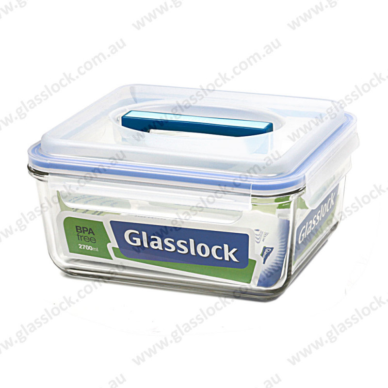 Glasslock Handy Rectangular Tempered Glass Food Container Set of 2